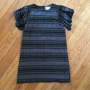 Anthropologie Black and White Lined Cotton Dress by Moon River